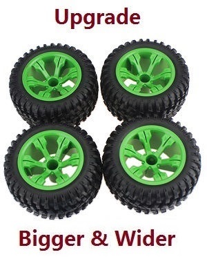 Wltoys 10428-A RC Car spare parts todayrc toys listing upgrade tires 4pcs (Green)