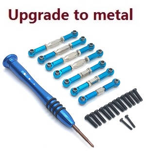 Wltoys 124019 RC Car spare parts todayrc toys listing steering rod and connect rod with screwdriver sets Metal Blue