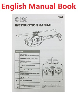 RC ERA C128 Sentry Wav RC Helicopter Drone spare parts English manual book