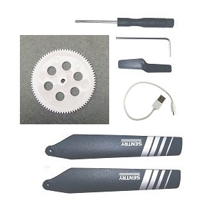 RC ERA C128 Sentry Wav RC Helicopter Drone spare parts main blades + tail blade + main gear + USB wire + tools