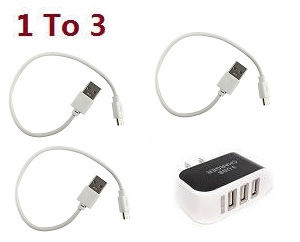 RC ERA C128 Sentry Wav RC Helicopter Drone spare parts 1 to 3 USB charger adapter with 3*USB wire set