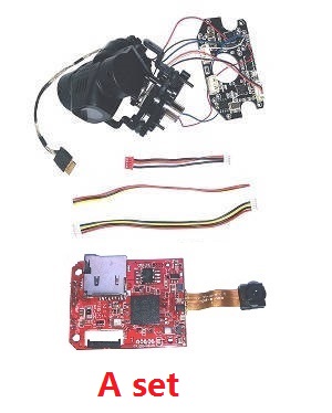 SG906 MAX Xinlin X193 CSJ X7 Pro 3 Max RC drone quadcopter spare parts todayrc toys listing gimbal board and lens set + Red WIFI board + connect plug wire set
