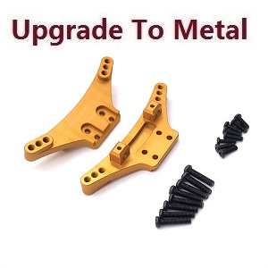 Wltoys 104016 104018 XKS WL Tech XK RC car vehicle spare parts upgrade to metal shock absorber board components Gold - Click Image to Close